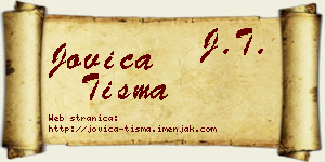 Jovica Tišma vizit kartica